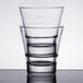 A stack of three Libbey Endeavor rocks glasses.