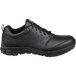 A black Reebok Work Sublite soft toe athletic shoe.