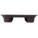 A brown rectangular polypropylene tray with cup holders.