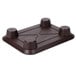 A brown plastic tray with four legs.