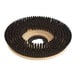 A Lavex 15" circular scrub brush with black bristles.