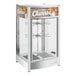 A ServIt countertop display warmer with rotating pizza racks and a glass door.
