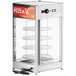 A ServIt countertop churro warmer with 4 rotating shelves and a glass door.