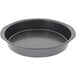 A black round pan with a round rim.