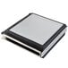 A white square box with a stainless steel lid for an Assure commercial ice cream freezer.