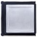 A stainless steel lid for an Assure commercial ice cream freezer.
