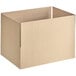 A Lavex cardboard shipping box with the lid open.