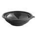 A black Visions PET plastic bowl with a lid.