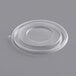 A Visions clear plastic lid on top of a round bowl.