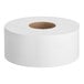 A large white jumbo toilet paper roll with a cardboard core.