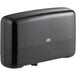 A black rectangular Tork Elevation double roll mini jumbo toilet tissue dispenser.