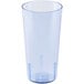 A slate blue Cambro SAN plastic tumbler with a white background.