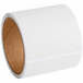 A roll of white Lavex thermal transfer labels.