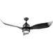 A Canarm black ceiling fan with a light.