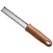 A Barfly zester grater with a walnut handle and metal blade.