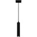 A black metal Canarm Carver pendant light fixture.