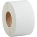 A roll of white paper with a brown circular edge.