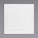 A white square Oatey plastic access panel on a gray background.