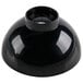 A black plastic bowl with a round base.