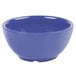 A peacock blue melamine bowl.