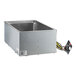 An Avantco stainless steel drop-in hot food well with square inside corners and a drain.