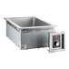 An Avantco stainless steel drop-in hot food well on a counter.