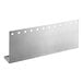 A stainless steel metal sheet with holes.