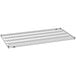 A Metroseal 4 wire shelf with a wire mesh on top.