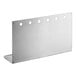 A stainless steel wall mount drip tray with 6 faucet holes.