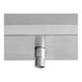 A white rectangular stainless steel Regency beer drip tray with a metal pipe and silver tube.