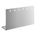 A white rectangular stainless steel wall mount with holes.