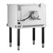 A white rectangular MainStreet Equipment electric convection oven with black legs.