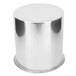A silver stainless steel cylinder.