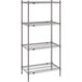 A Metro Super Erecta wire shelving unit with three shelves.