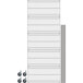 A gray Metro mobile wire shelving unit with wheels.