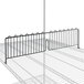 A black metal wire shelf divider for a Regency rack.