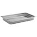 An Acopa Supreme full size stainless steel chafer food pan with a lid on a counter.