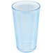 A blue plastic tumbler with a straight rim.