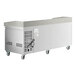 An Avantco stainless steel refrigerated pizza prep table with a grey stone top.