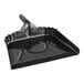 A black steel Lavex dust pan with a handle.