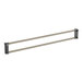 A metal bar with two metal rods designed to attach to a Cambro Camshelving unit.