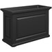A black rectangular Mayne trough planter.