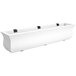 A white rectangular Mayne Valencia window box with black handles.