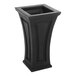 A Mayne Cambridge black rectangular planter with a square top.