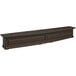 A long rectangular brown Mayne Nantucket window box.