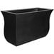 A black rectangular Mayne Valencia planter.