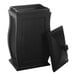 A black rectangular Mayne Mansfield storage bin with the lid open.