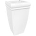 A white rectangular Mayne Chelsey planter with a square top.
