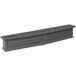 A long rectangular grey Mayne window box with rectangular trim.