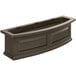 A black rectangular Mayne Nantucket planter box.